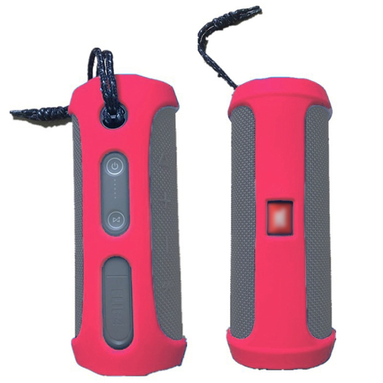 

Portable Silica Gel Bluetooth Speaker Protective Case for JBL Flip4 (Red)