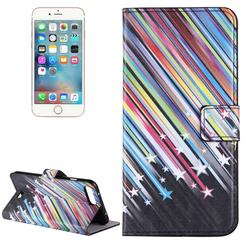 

For iPhone 8 Plus & 7 Plus Meteor Shower Pattern Leather Case with Holder & Card Slots & Wallet