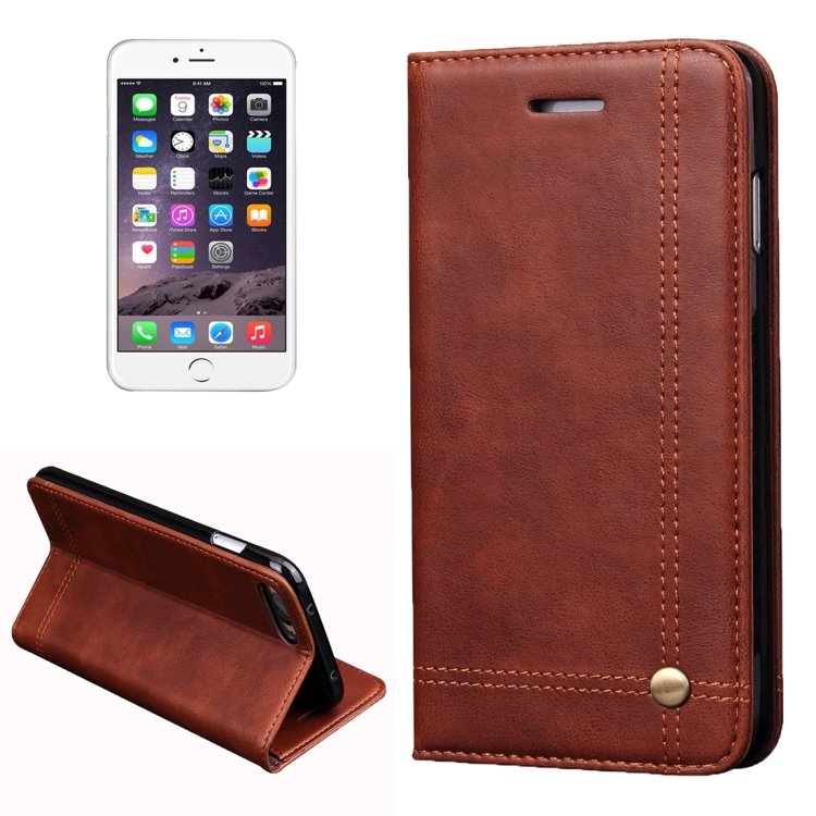 

For iPhone 8 Plus & 7 Plus Retro Crazy Horse Texture Magnetic Adsorption Horizontal Flip Leather Case with Card Slot & Holder & Wallet(Coffee)