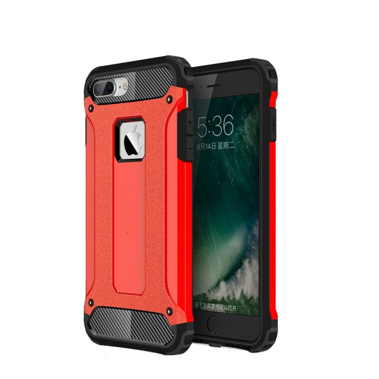 

For iPhone 8 Plus & 7 Plus Tough Armor TPU + PC Combination Case(Red)
