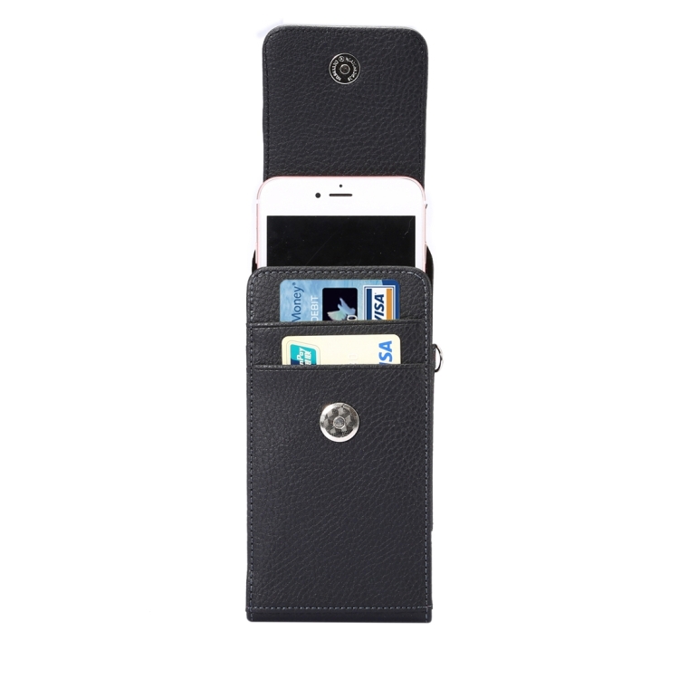 

Universal Litchi Texture Vertical Flip Upright PU Leather Case / Waist Bag with Back Splint & Card Slots & 15cm Lanyard for iPhone 8 Plus & 7 Plus & 6s Plus & 6 Plus, Galaxy Note 8 & Galaxy C9 Pro / C900 & S7 Edge & S6 Edge+, Huawei Mate 9 & Mate 9 Pro & 