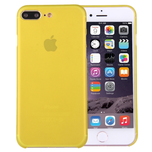 

For iPhone 8 Plus & 7 Plus Ultrathin Superlight Transparent PP Protective Case(Yellow)