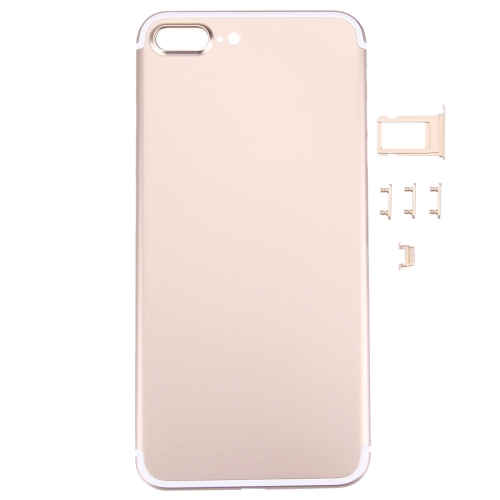 

5 in 1 for iPhone 7 Plus (Back Cover + Card Tray + Volume Control Key + Power Button + Mute Switch Vibrator Key) Full Assembly Housing Cover(Gold)
