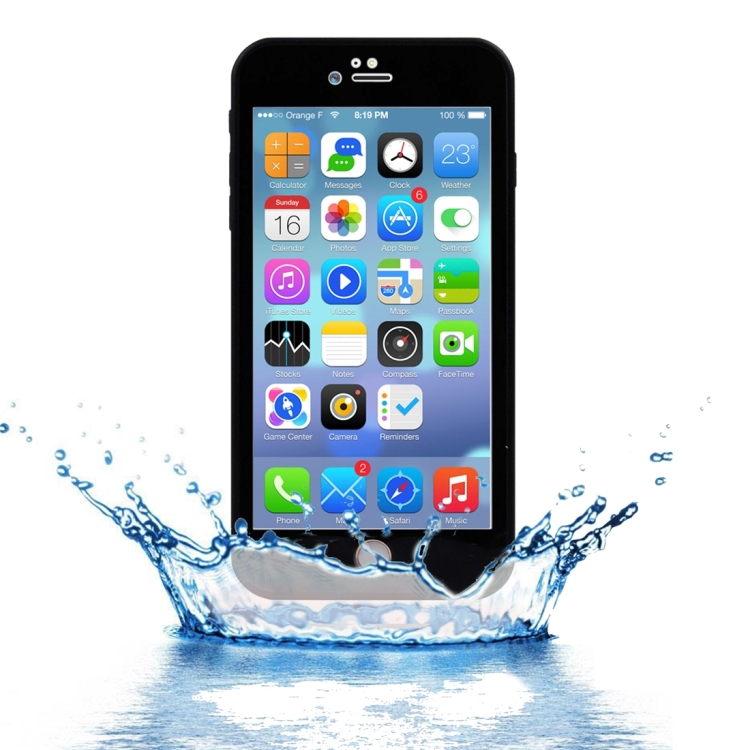 

For iPhone 8 Plus & 7 Plus Tridimensional Diamond Pattern Life Waterproof TPU + PC Protective Case(Black)