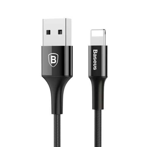 

Baseus Aluminium Alloy 1m 2A 8 Pin to USB Bright Surface Metal Data Sync Charging Cable, for iPhone 7 & 7 Plus / iPhone6 & 6s / iPad Air / mini(Black)