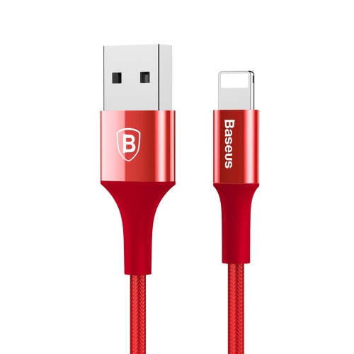 

Baseus Aluminium Alloy 1m 2A 8 Pin to USB Bright Surface Metal Data Sync Charging Cable, for iPhone 7 & 7 Plus / iPhone6 & 6s / iPad Air / mini(Red)