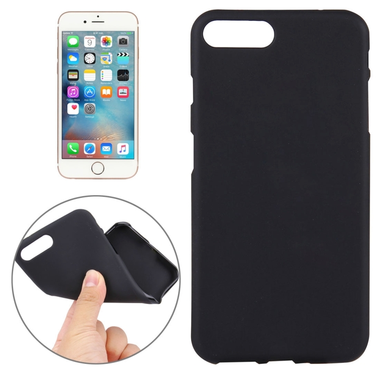 

For iPhone 8 Plus & 7 Plus Solid Color TPU Protective Back Cover Case(Black)
