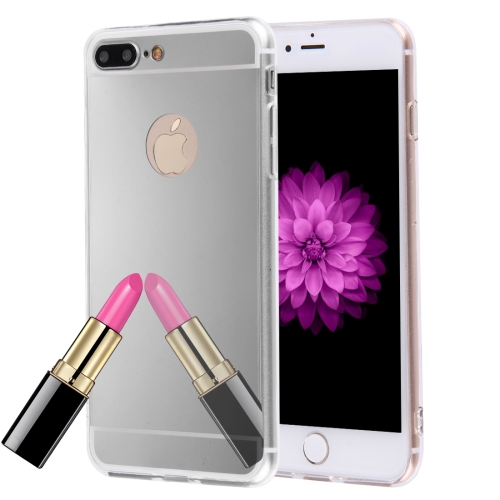 

For iPhone 8 Plus & 7 Plus Electroplating Mirror TPU Protective Cover Case(Silver)