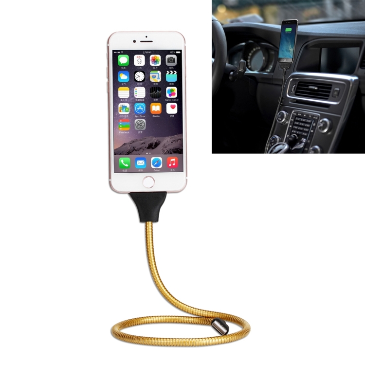 

Multi-functional Metal Soft Hose Palm Holder 8 Pin to USB Data Sync Charger Cable with Flexible Desk / Car Dock Function, For iPhone XR / iPhone XS MAX / iPhone X & XS / iPhone 8 & 8 Plus / iPhone 7 & 7 Plus / iPhone 6 & 6s & 6 Plus & 6s Plus / iPad / iPh