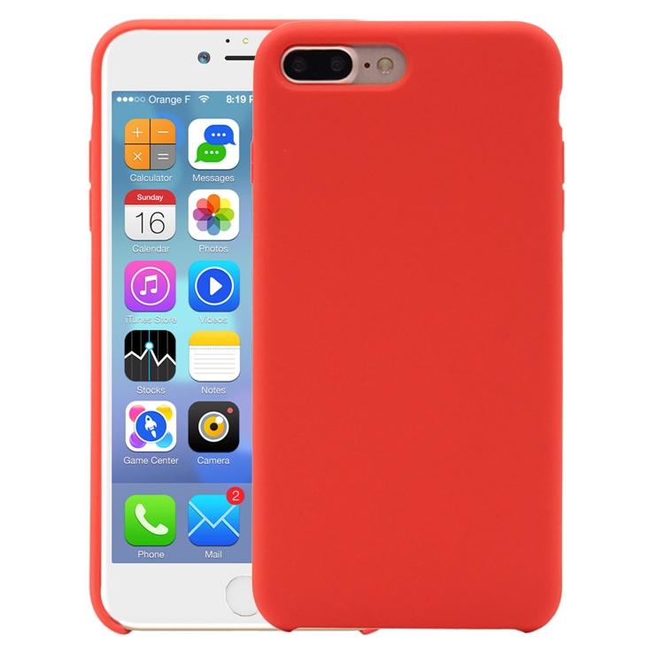

Pure Color Liquid Silicone Case for iPhone 8 Plus & 7 Plus(Orange)