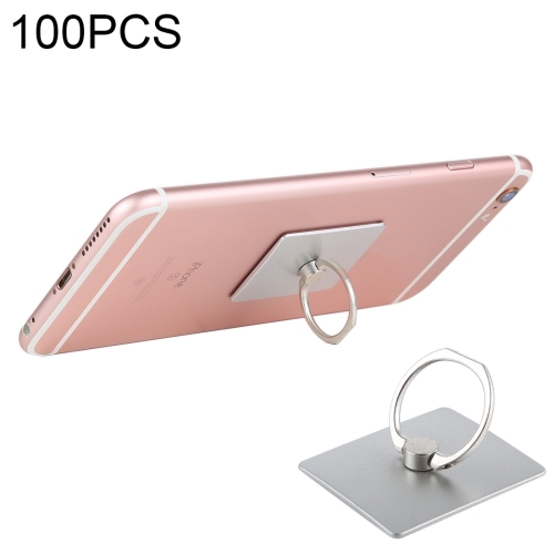 

100 PCS Universal Finger Ring Mobile Phone Holder Stand, For iPad, iPhone, Galaxy, Huawei, Xiaomi, LG, HTC and Other Smart Phones(Silver)