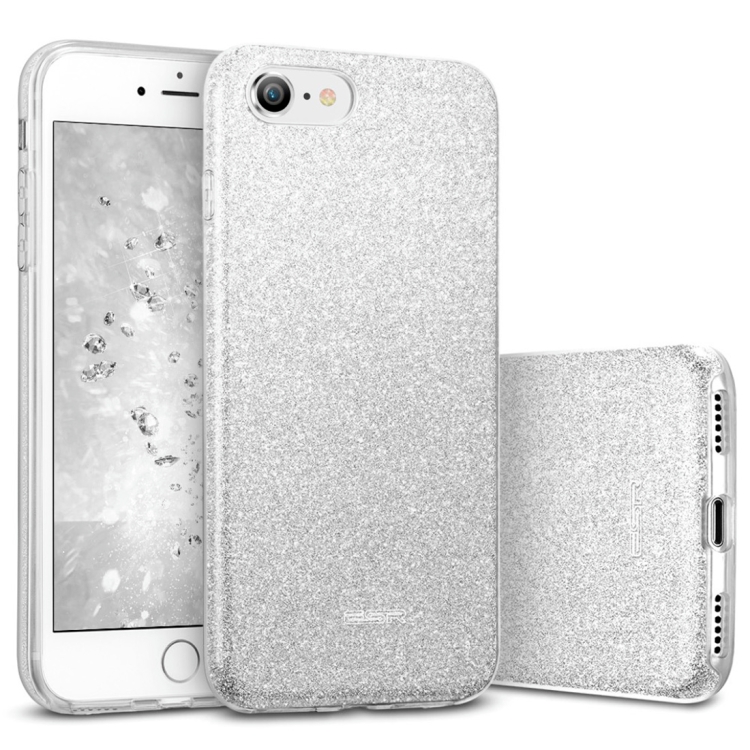 

ESR Makeup Series TPU + PC Glitter Case for iPhone 8 / 7(Silver)