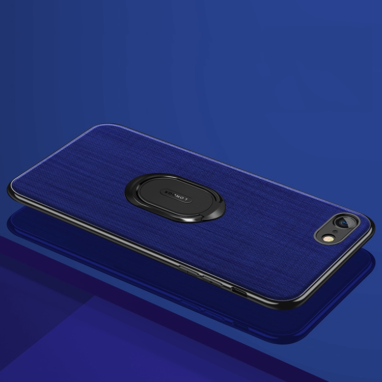 

LONDOR Shockproof PC + TPU Protective Case for iPhone 7 / 8, with Metal Holder(Blue)