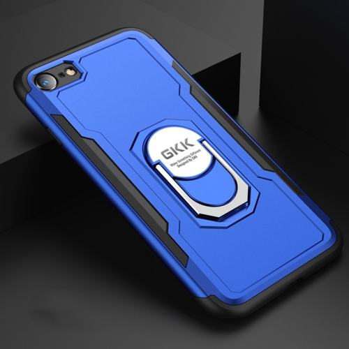 

GKK Magnetic 360 Degree Rotation Ring Holder PC + TPU Armor Protective Case for iPhone 7 / 8 (Blue)