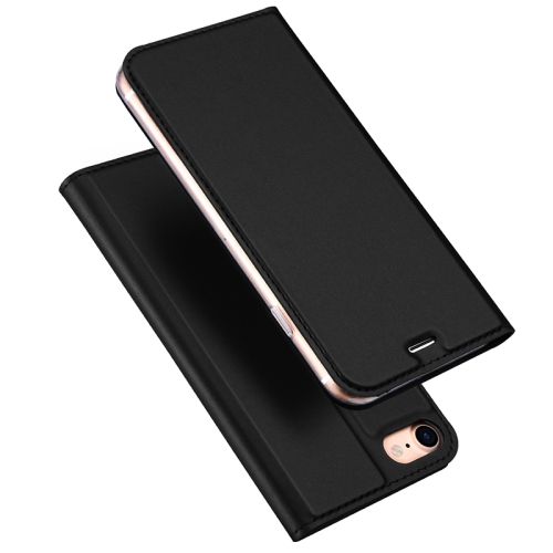 

DUX DUCIS Skin Pro Series Horizontal Flip PU + TPU Leather Case For iPhone SE 2020 & 8 & 7, with Holder & Card Slots (Black)