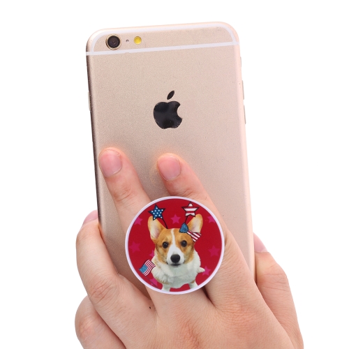 

Multi-Function Dog Pattern Universal Phone Holder Expanding Stand Grip Clamp Rope Stand for Smartphones