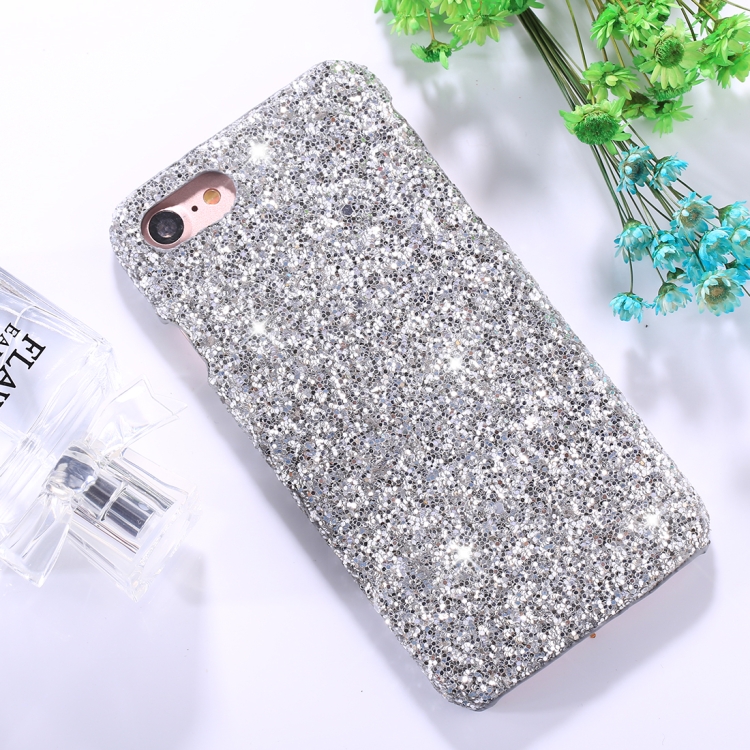 

For iPhone 8 & 7 Colorful Sequins Paste Protective Back Cover Case (Silver)