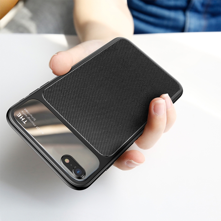 

Baseus for iPhone 8 & 7 TPU Hombic Texture Protective Back Cover Case (Black)