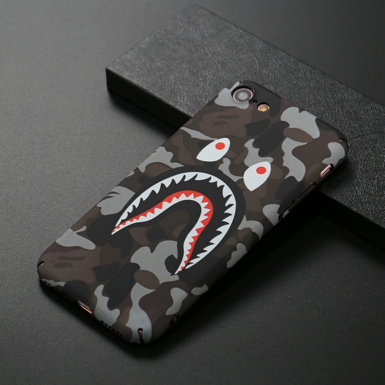 

For iPhone SE 2020 & 8 & 7 Brown Monster Pattern Luminous Protective Back Cover Case