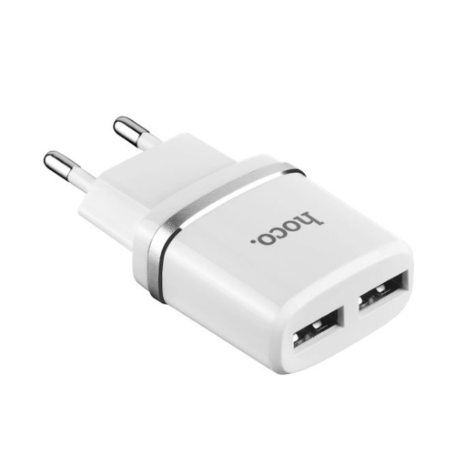 

Hoco C12 Power Adapter DC 5V 2.4A (Max) Dual Port USB Wall Charger, EU Plug, For iPhone 7/6S/6S Plus/6 Plus/6/5S/5, Galaxy S7/S6, Huawei and other Smartphones(White)