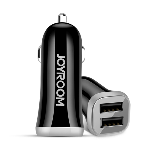 

JOYROOM C-M216 Dual USB Ports 3.1A Quick Car Charger, For iPhone, Galaxy, Sony, Lenovo, HTC, Huawei, and other Smartphones(Black)