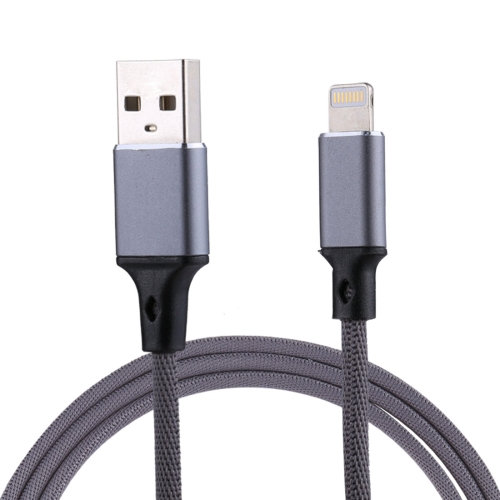 

1m 2A USB to 8 Pin Nylon Weave Style Data Sync Charging Cable For iPhone 11 Pro Max / iPhone 11 Pro / iPhone 11 / iPhone XR / iPhone XS MAX / iPhone X & XS / iPhone 8 & 8 Plus / iPhone 7 & 7 Plus (Grey)