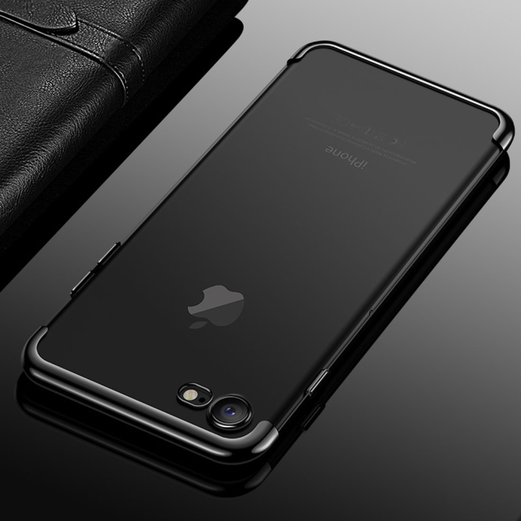 

CAFELE For iPhone 8 & 7 Color Electroplating TPU Soft Protective Back Cover Case(Black)