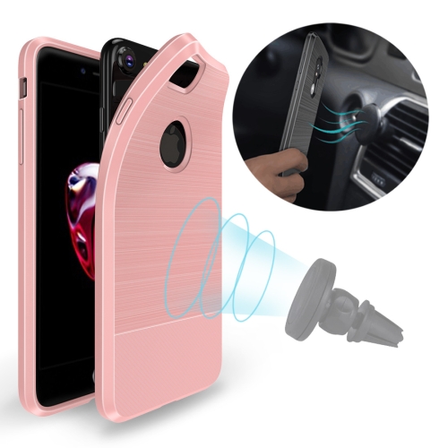 

DUX DUCIS MOJO Series Shockproof Magnetic Carbon Fiber TPU Case for iPhone 8 & 7(Pink)