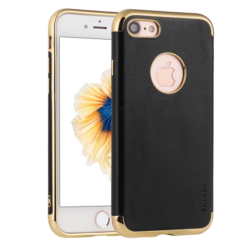 

SULADA Plating Edge TPU + Leather Magnetic Protective Case for iPhone 8 & 7 (Black)