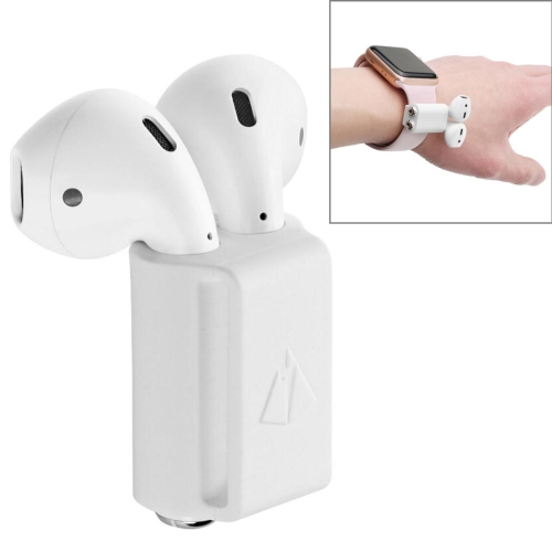 

Portable Watches Wireless Bluetooth Earphone Silicone Protective Box Anti-lost Dropproof Storage Bag for Apple AirPods 1/2 (Earphone is not Included)(White)
