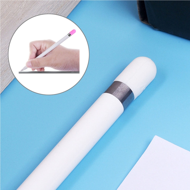 

For Apple Pencil Creative Anti-lost Pencil Cap TouchPen Silicone Protective Cap(White)
