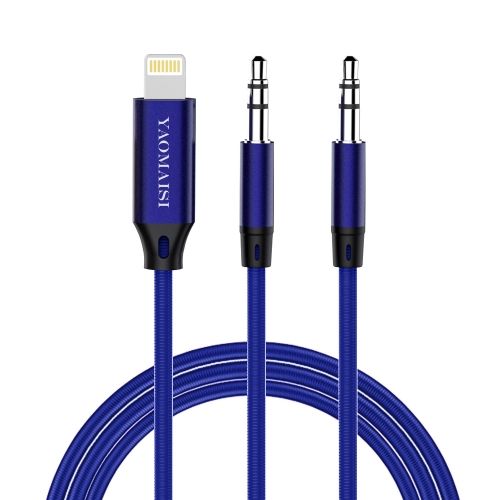 

YAOMAISI Q18 1m 8 Pin Male to 3.5mm Male Audio Cable, For iPhone XR / XS / XS Max / X, iPhone 8 Plus / 7 Plus, iPhone 8 / 7(Blue)