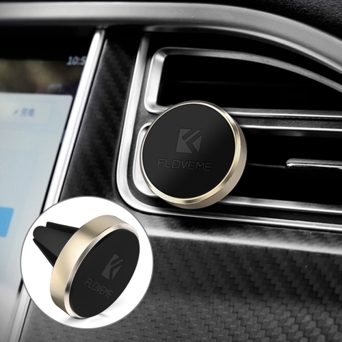 

FLOVEME Universal Magnetic Car Air Outlet Vent Mount Phone Holder Stand, For iPhone, Galaxy, Sony, Lenovo, HTC, Huawei, and other Smartphones(Gold)