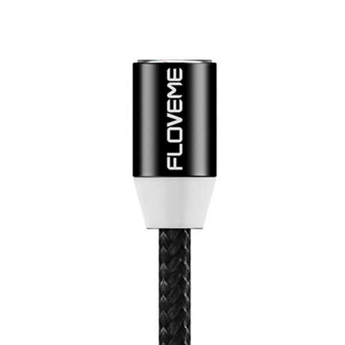

FLOVEME YXF93674 1m 2A USB Nylon Magnetic Charging Cable, No Charging Head, For iPhone, iPad, Galaxy, Sony, Huawei, Xiaomi, LG, HTC, Lenovo and Other Smartphones (Black)
