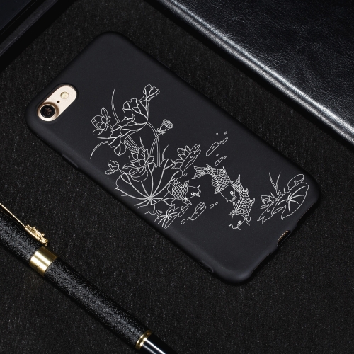 

Lotus Pond Painted Pattern Soft TPU Case For iPhone SE 2020 & 8 & 7