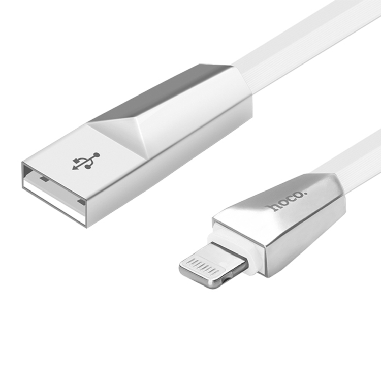 

Hoco 1.2m X4 8 Pin to USB Zinc Alloy Diamond Charging Data Cable, For iPhone XR / iPhone XS MAX / iPhone X & XS / iPhone 8 & 8 Plus / iPhone 7 & 7 Plus / iPhone 6 & 6s & 6 Plus & 6s Plus / iPad(White)