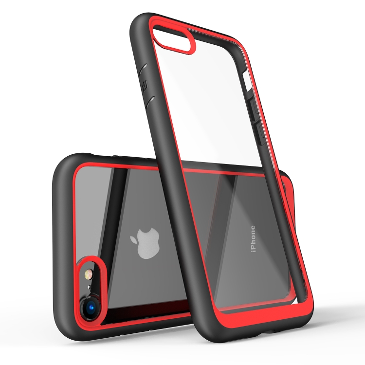 

Two-color Frame Acrylic PC Case for iPhone 7 (Red)