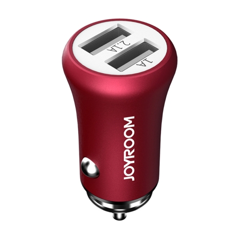 

JOYROOM DC 12-24V Dual Ports USB 3.1A Mini Adapter Car Charger for Apple & Android Devices(Red)