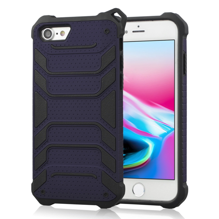 

For iPhone 8 & 7 Shockproof Anti-slip TPU + PC Protective Back Case (Dark Blue)