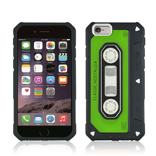 

For iPhone 8 & 7 Nostalgic Tape Style TPU+PC Protective Back Case (Green)