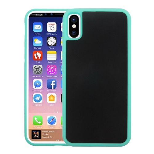 

For iPhone X / XS TPU + PC Anti-Gravity Dropproof Protective Back Cover Case(Green)