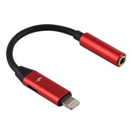 

3.5mm Female to 8 Pin Female + Male Audio & Charge Adapter, For iPhone XR / iPhone XS MAX / iPhone X & XS / iPhone 8 & 8 Plus / iPhone 7 & 7 Plus / iPhone 6 & 6s & 6 Plus & 6s Plus / iPad(Red)
