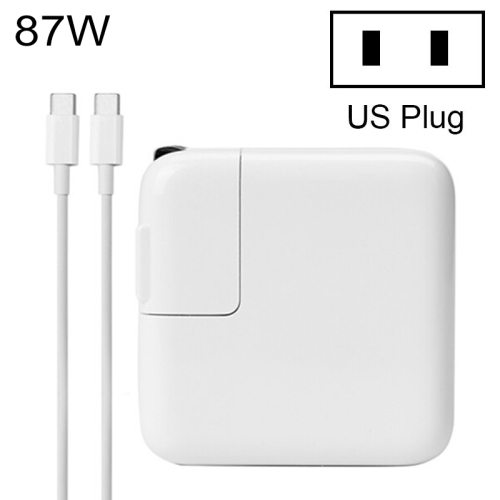 

87W Type-C Power Adapter Portable Charger with 1.8m Type-C Charging Cable, US Plug, For MacBook, Xiaomi, Huawei, Lenovo, ASUS, Thinkpad and other Laptops(White)