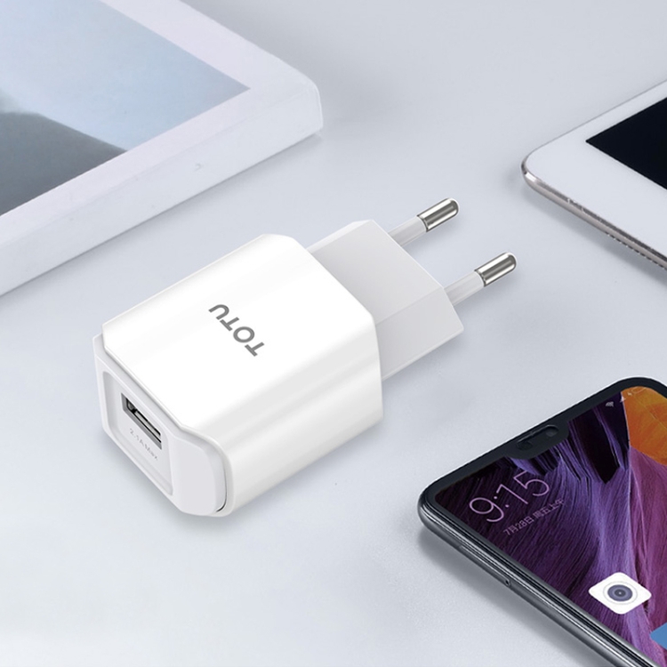 

TOTUDESIGN CACA-015 Light Series Single USB Travel Charger, EU Plug