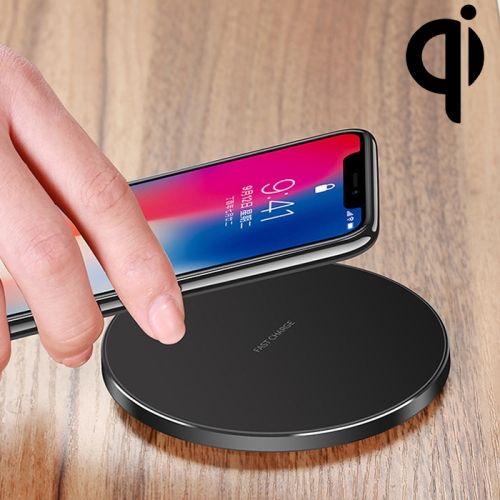 

GY-68 Ultra-Thin Aluminum Alloy Wireless Fast Charging Qi Charger Pad(Black)