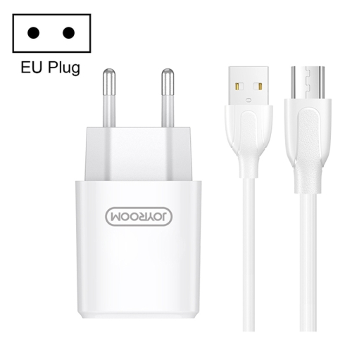 

JOYROOM L-M126 2.4A USB Travel Wall Charger Power Plug Adapter, with Micro Cable, EU Plug(White)