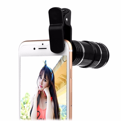 

Universal Mobile Phone 12X Zoom Optical Zoom Telescope Lens with Clip