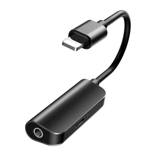 

Baseus L50 2 In 1 8 Pin Male to 3.5mm Female + 8 Pin Female Charging Call Listening Song Audio Headphone Adapter(Black)