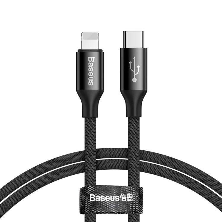 

Baseus 5V 2A USB-C / Type-C to 8 Pin Fast Charging Cable, Length : 1m(Black)