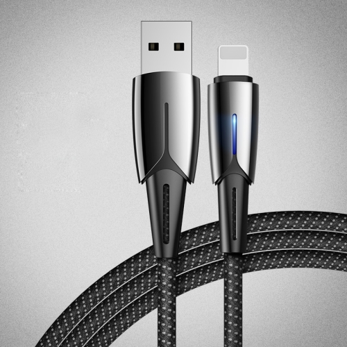 

CAFELE 8 Pin to USB Kirsite Charging Cable with Intelligent Indicator Light, Length: 1.8m (Black)